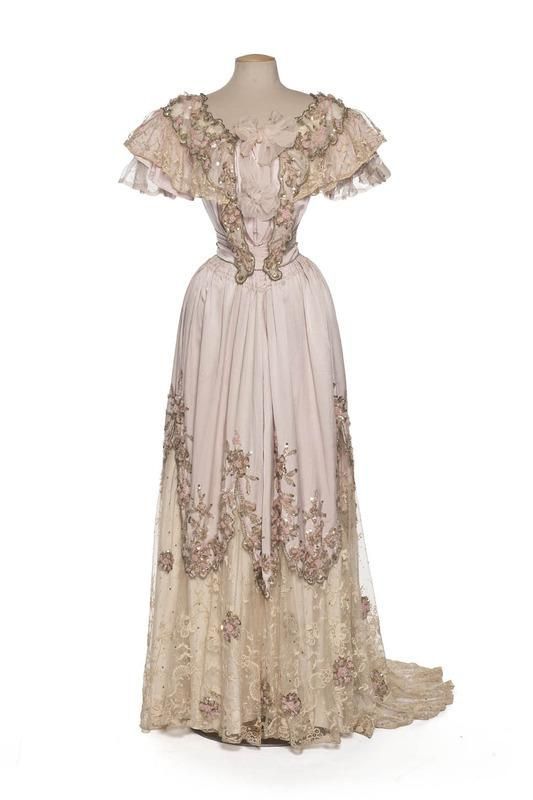 A stunning Edwardian evening gown from the House...