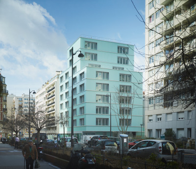 subtilitas:<br /><br />TVK - Rue de Lourmel mixed use project, including social housing units, a retirement home, community center, commercial spaces, daycare, and nursery, Paris 2015. Photos © Julien Lanoo.