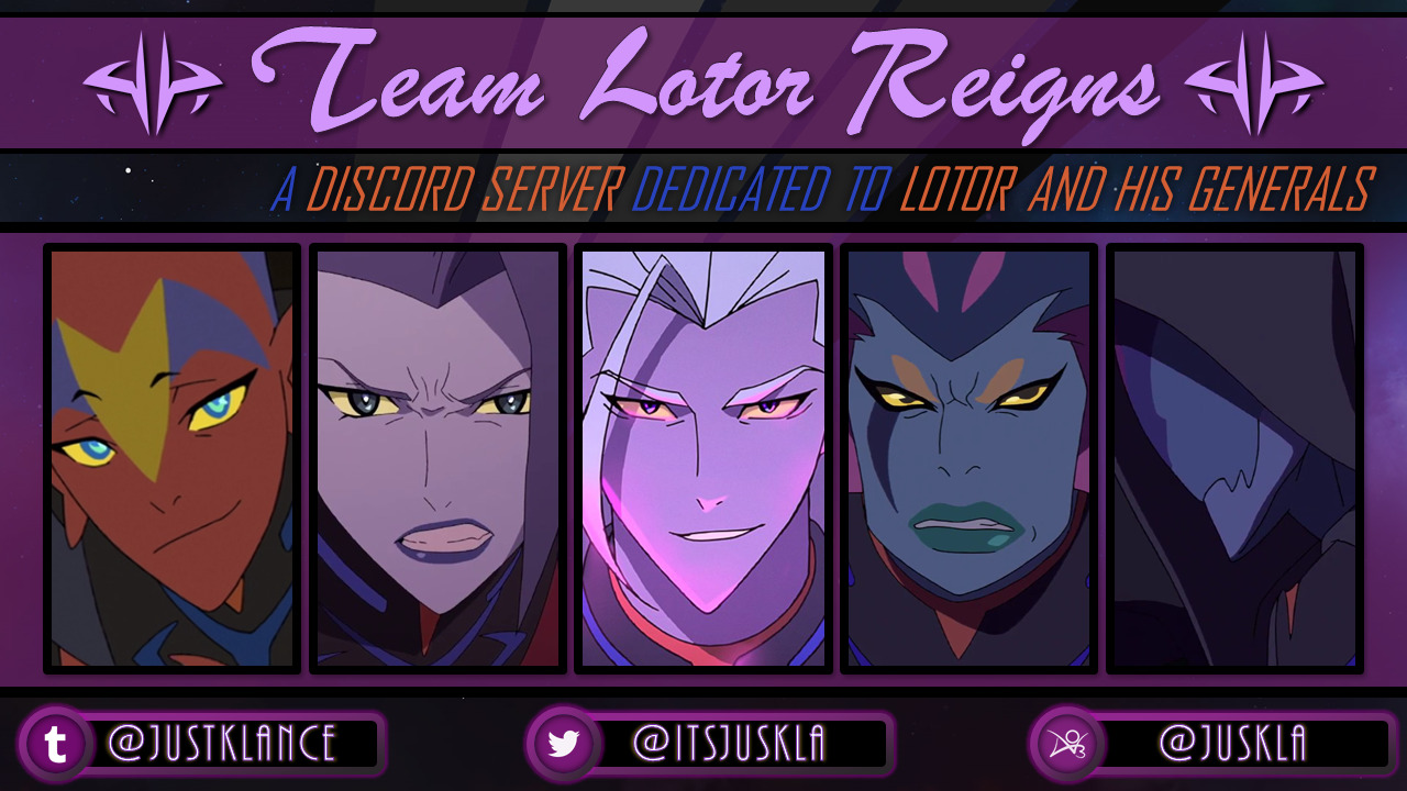 Lotor's Generals. — TEAM LOTOR REIGNS A DISCORD SERVER ...