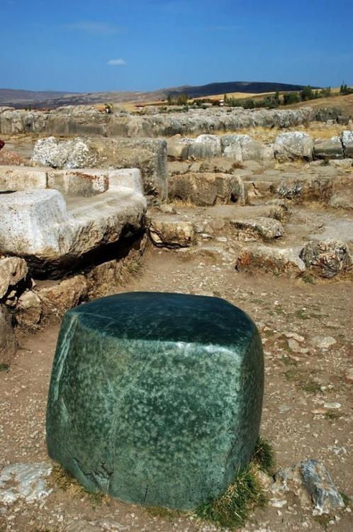 The Green Stone - A massive green rock cube located in the ruins of Hattusa, capital of the Hittite empire.
