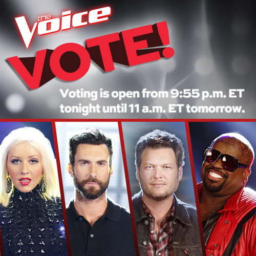 NBC's The Voice — Voting is now open!