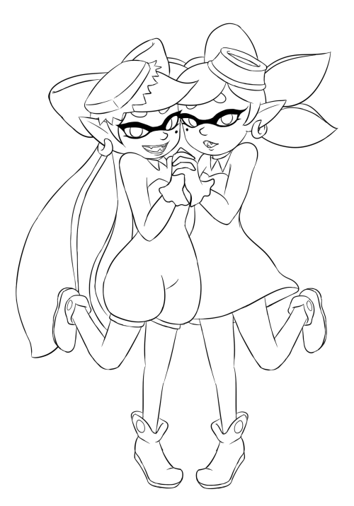 callie and marie splatoon coloring pages - photo #9