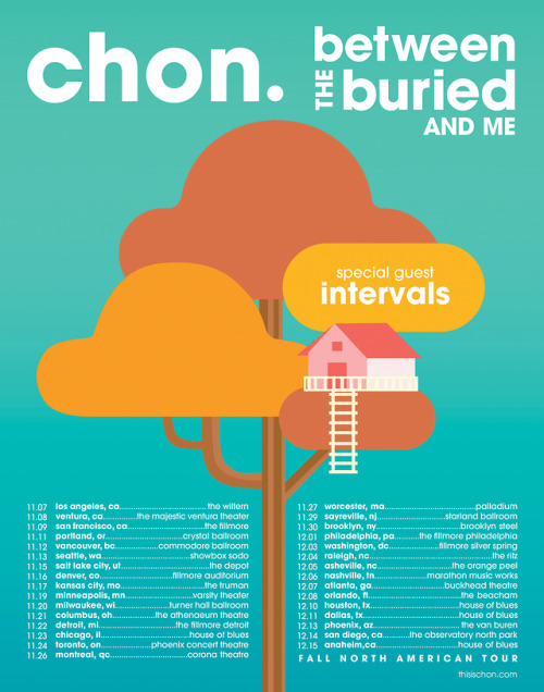 We’ll see you in November and December with Chon and Intervals!