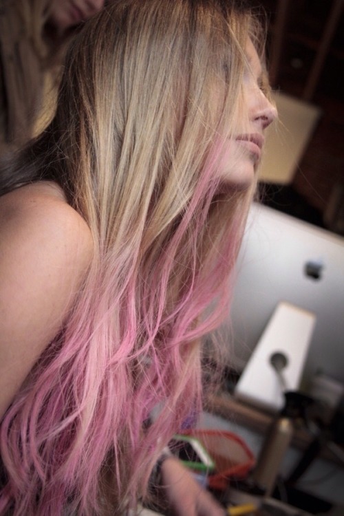 light pink and blue hair tumblr