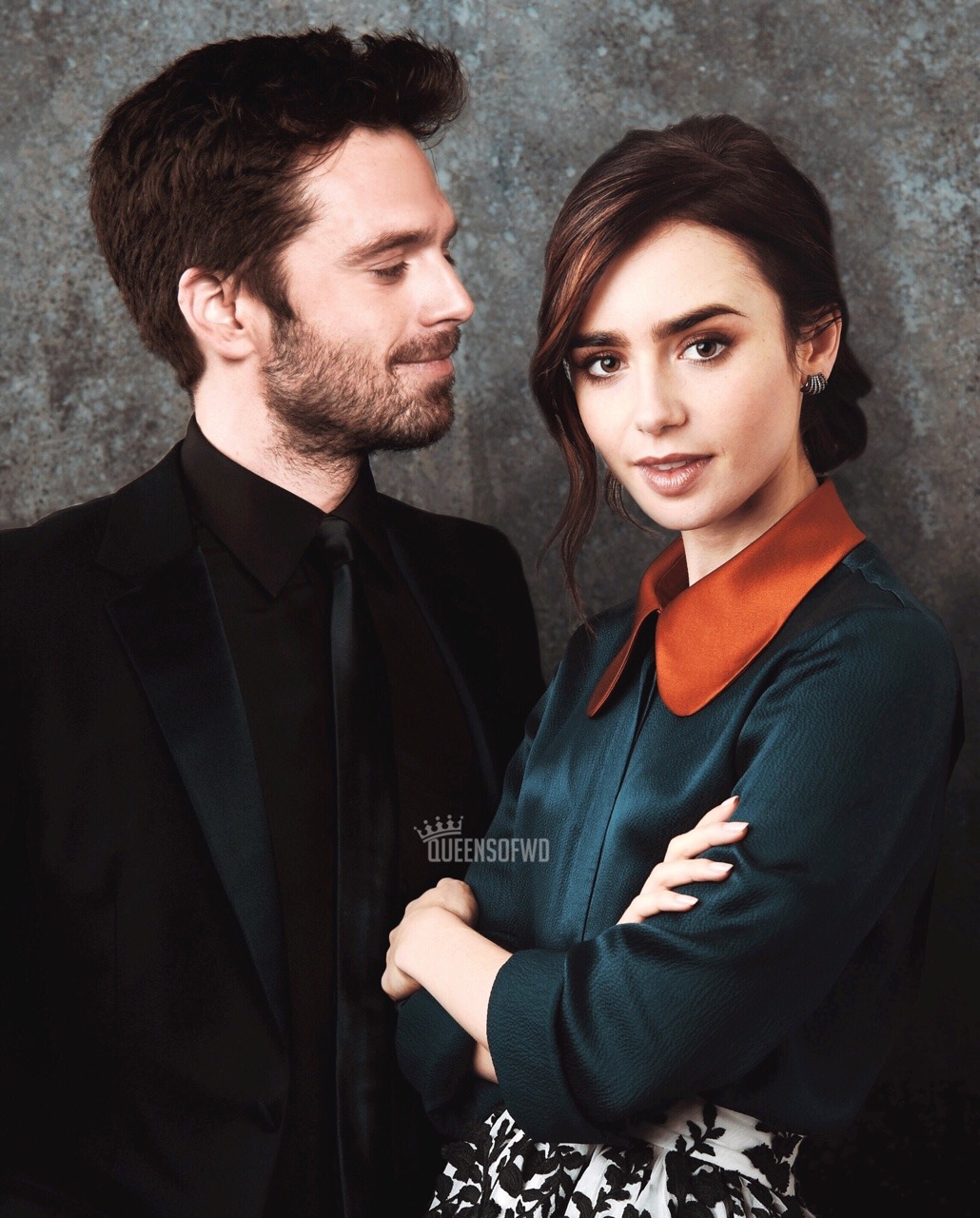 Sebastian stan and lily collins