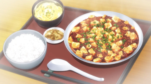 Itadakimasu Anime! — Mabo tofu! Check out the recipe for this spicy...