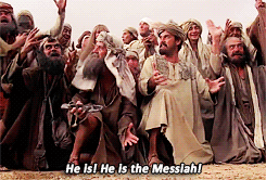 Image result for make gifs motion images of monty pythons the holy grail alright i am the messiah!