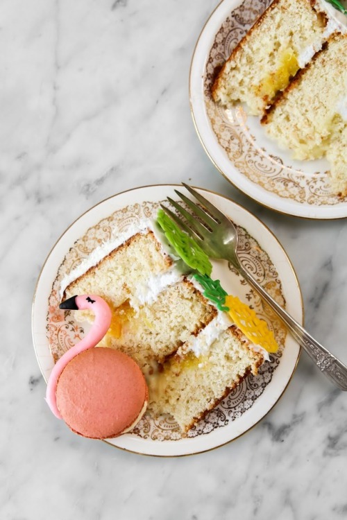 sweetoothgirl:Coconut Cake with Pineapple Coconut Curd and...