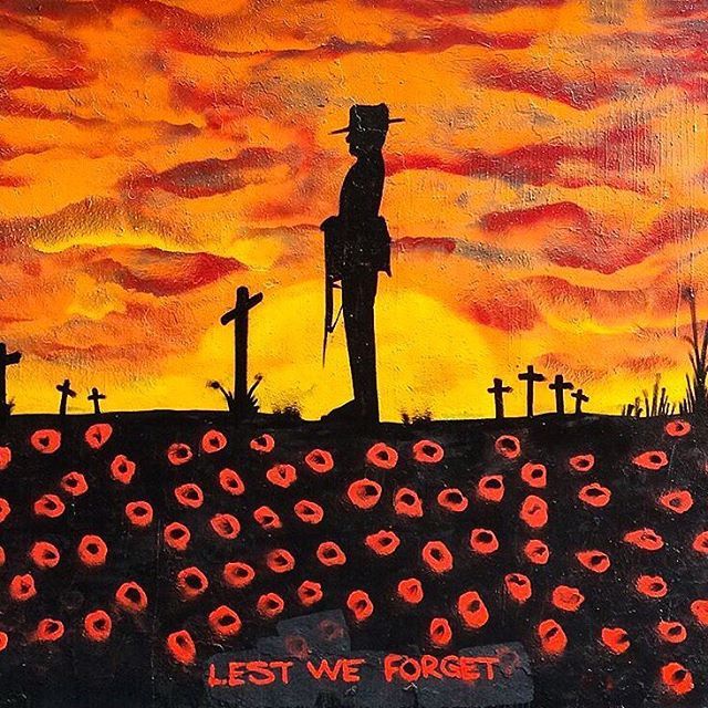 Tily Travels — Close up of @kilproductions Anzac Day mural in...