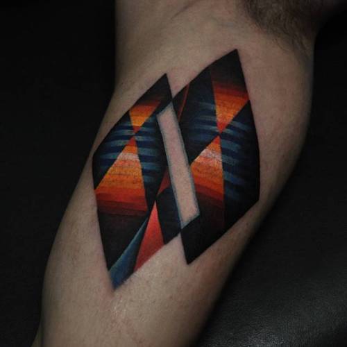 By David Côté, done at Imperial Tattoo Connexion, Montreal.... paul klee;art;abstract;davidcote;patriotic;inner arm;germany;travel;facebook;location;twitter;medium size;europe