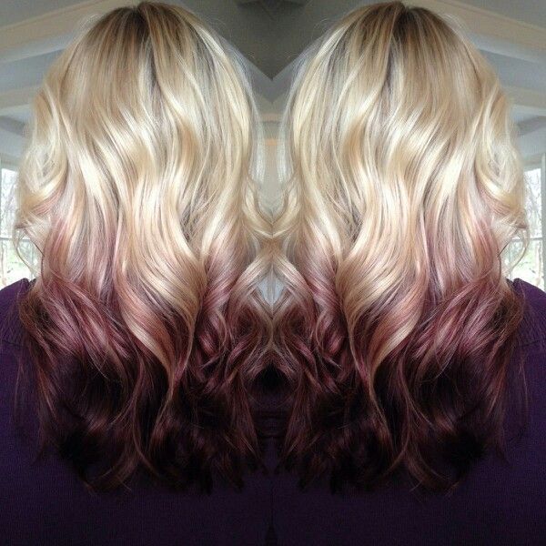 Hair Chalk You Ve Got To Love This Blonde And Plum Ombre