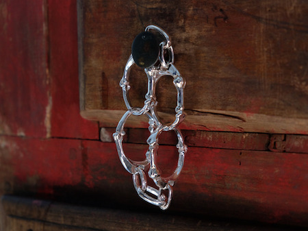 Bone shaped carabiner bracelet.-L--