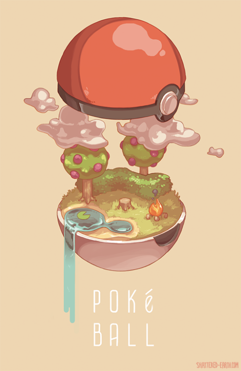 retrogamingblog:Pokeball Interior Posters made by Susan Lao