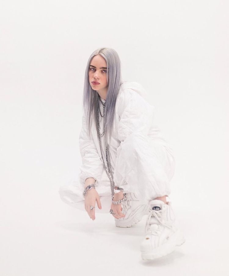 billie eilish white sweatpants