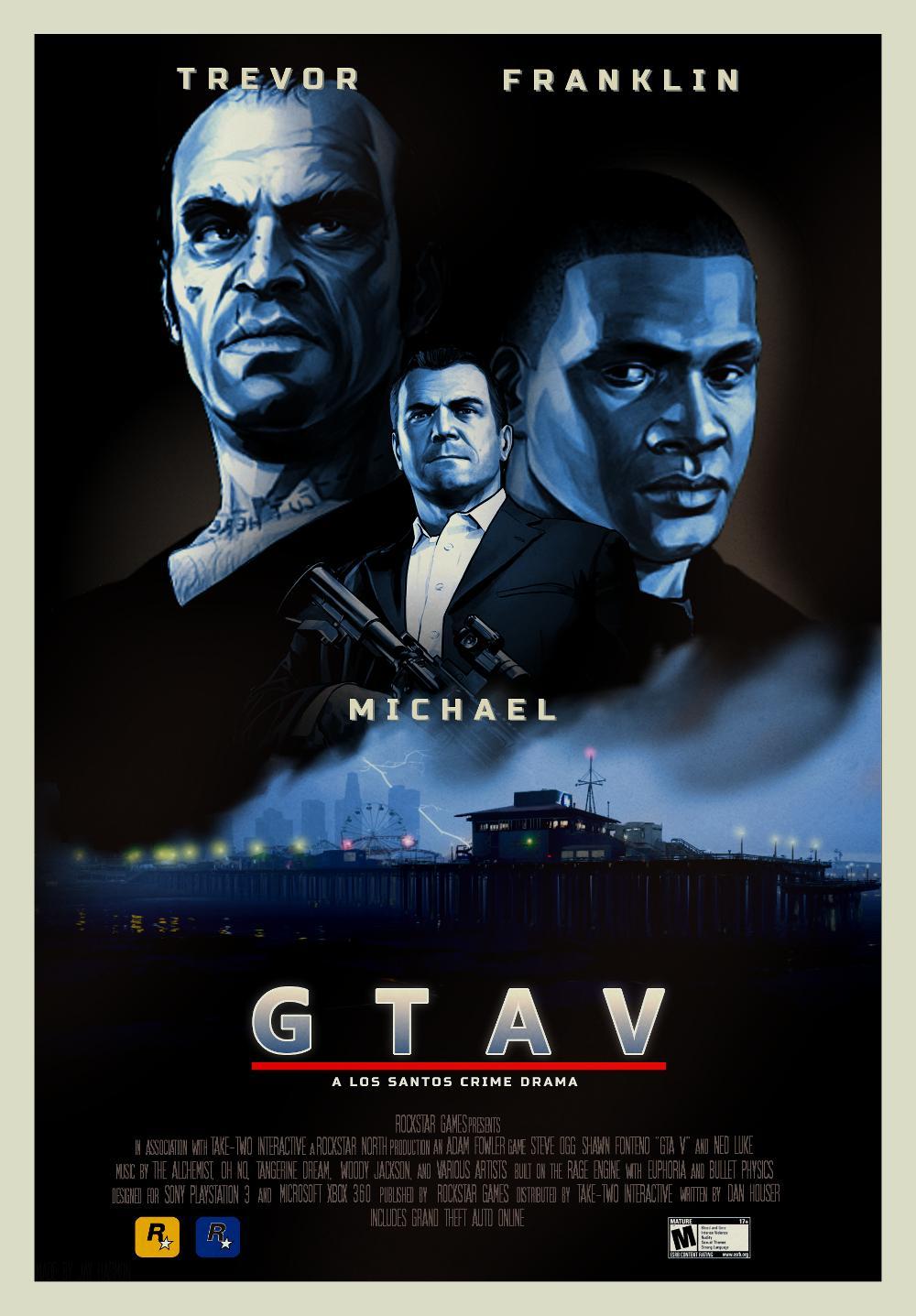 the Official GTA blog • Fanmade GTA V Poster