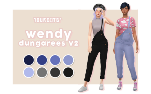 foursims:✨ wendy dungarees V2 ✨i wasn’t really planning on...