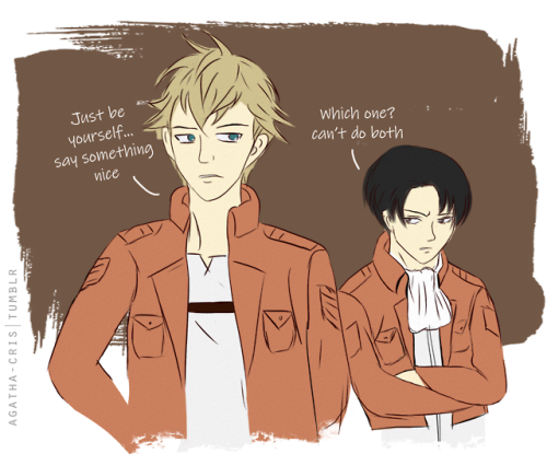 agatha-cris:Farlan’s lessons *Levi confused*