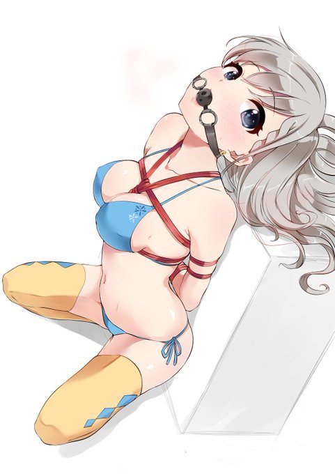 Otngagged anime bikini virgin