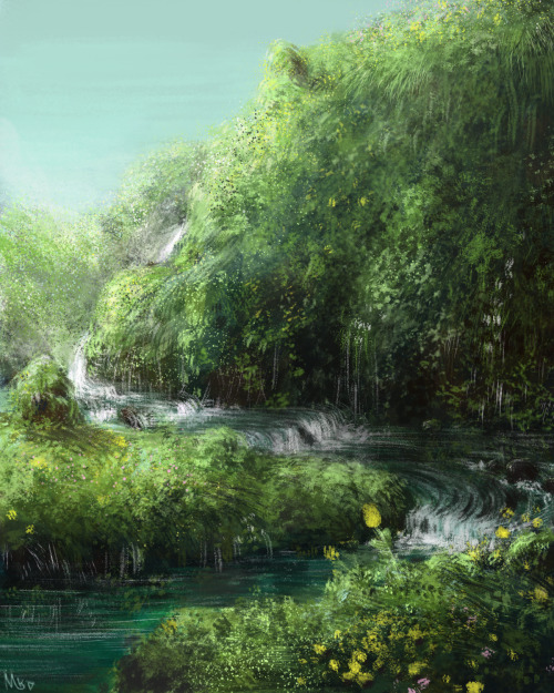 marri-art:‘River in the Sun’(Photoshop, ~5 hours)