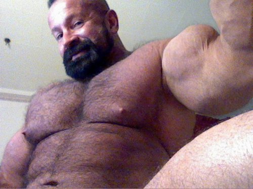 hairy chest - sexy muscle - mature men