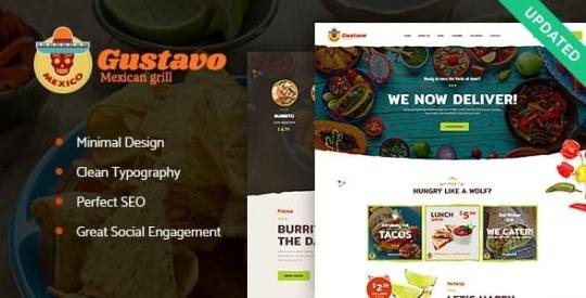 Gustavo v1.2.2 – Mexican Grill Bar & Restaurant WordPress Theme Nulled