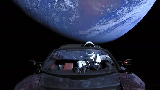 tesla roadster falcon heavy