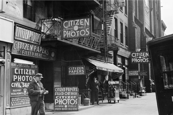 The Great Depression — Street corner next to Federal Building where U.S....