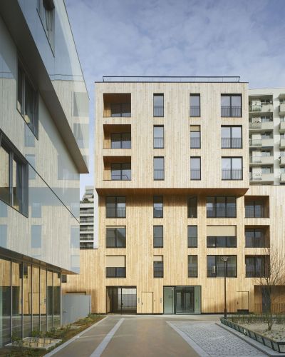 subtilitas:<br /><br />TVK - Rue de Lourmel mixed use project, including social housing units, a retirement home, community center, commercial spaces, daycare, and nursery, Paris 2015. Photos © Julien Lanoo.