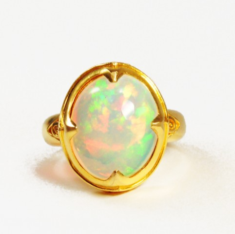 allaboutrings:22k Gold Ethiopian Opal Ring