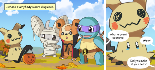 finalsmashcomic:Mimikyu’s Halloween StoryI like to imagine...