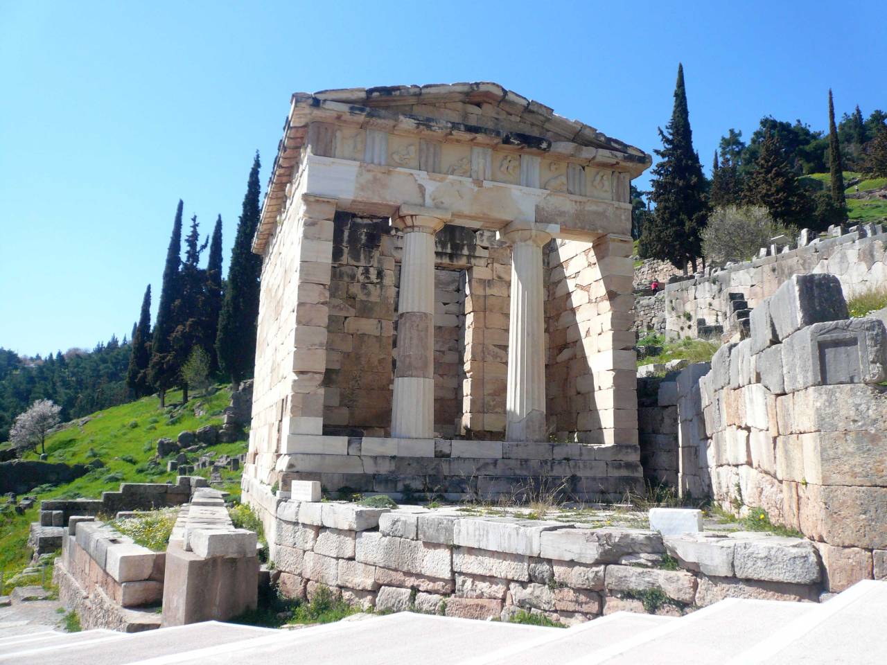 The Athenian Treasury, Delphi, Greece - History & Mythology