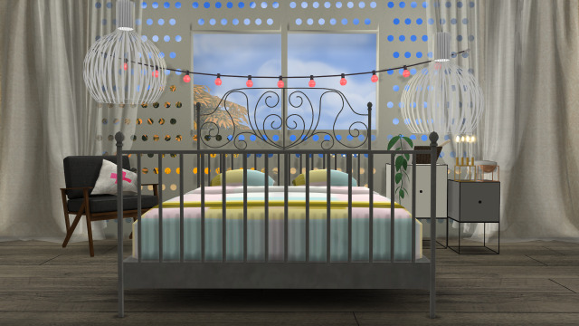 Sims 4 Cc — Minc7878 Ikea Leirvik Bed Frame And Hay Bed