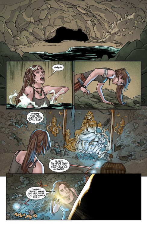 Heyyy : )A few pages from issue #2 of “Tomb Raider”. I provided...