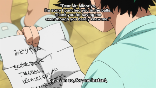 cille-lille:Dear Mr. Midoriya,I’m sorry I punched you in the...