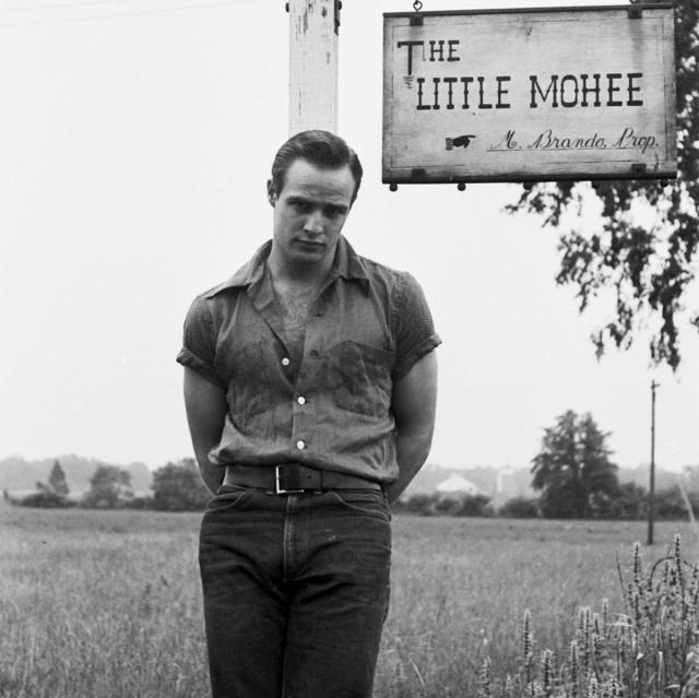 We Had Faces Then — Marlon Brando outside his home in the Hollywood...