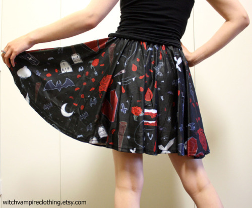 witchvampireclothing:Skirts in stock now on etsy -here-,...