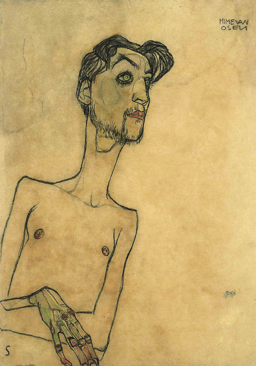 jimlovesart:Egon Schiele - Mime van Osen, 1910. 