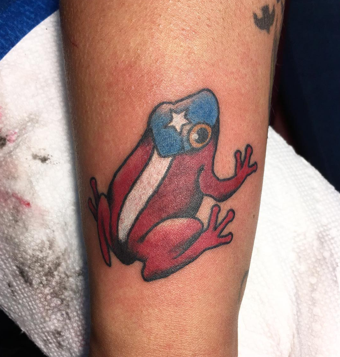 Puerto Rican Flag Tattoo Small