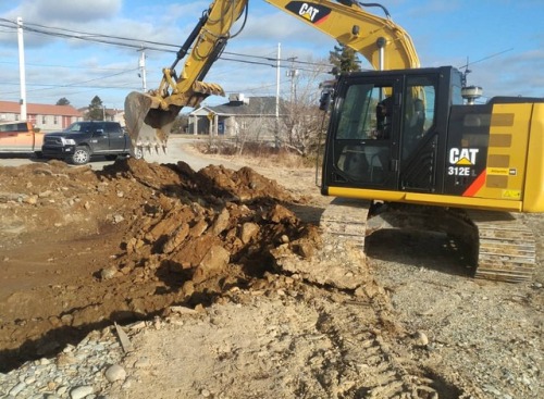 The digging process has started. The heavy machinery is on the...