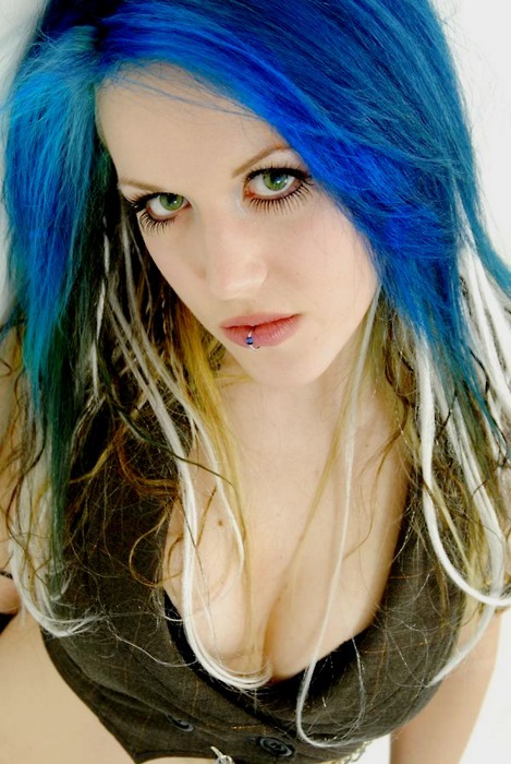 Alissa White Gluz The Agonist Blue Hair Purple hair Red Hair