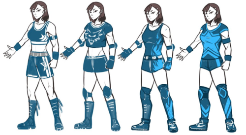 raiderfryarts:trying to design a female wrestler character…