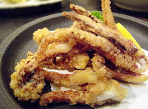 Recipes with Japanese Foods (Japanese Dish IKA GESO KARA-AGE, Fried