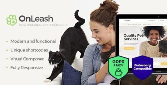 OnLeash v1.3 – Dog Walking & Pet Services Veterinary WordPress Theme Nulled