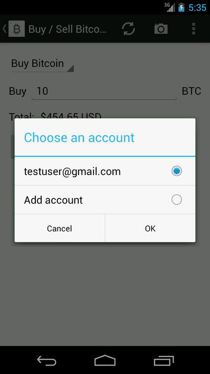 android coinbase app hung on sending