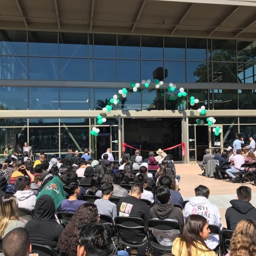 Ribbon cutting ceremony for New student union #ybwarriors...