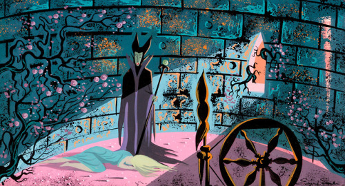 adventurelandia:Concept art by Eyvind Earle for Sleeping Beauty...