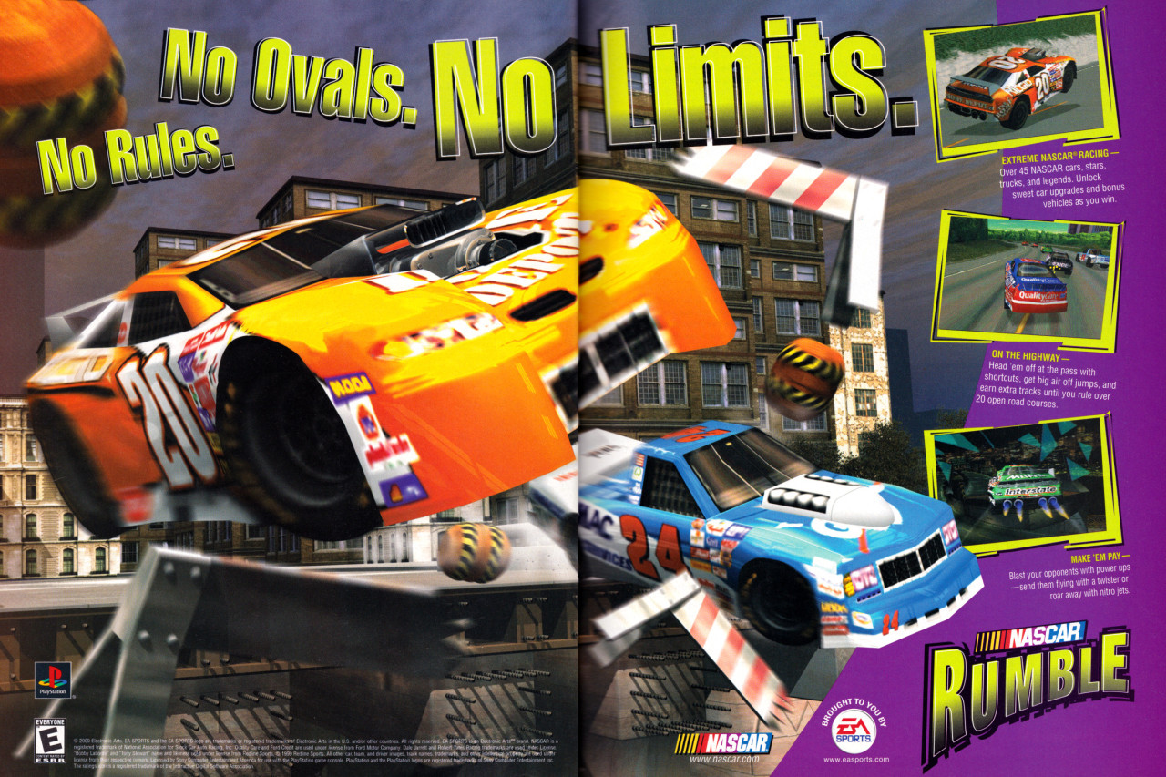 Video Game Print Ads — “NASCAR Rumble” GamePro, April 2000