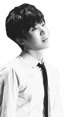Black and white digital rendering BTS Min Yoongi sticker