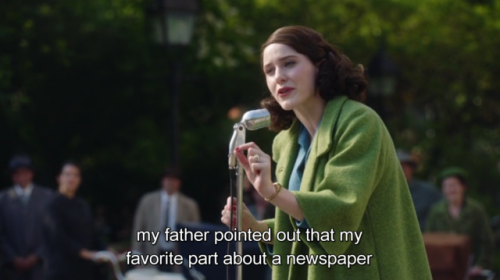 fuertecito:The Marvelous Mrs. Maisel 1x04 “The Disappointment...