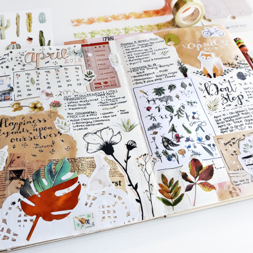 peachdanik-journal:April spread and so far I’m kind of enjoying...